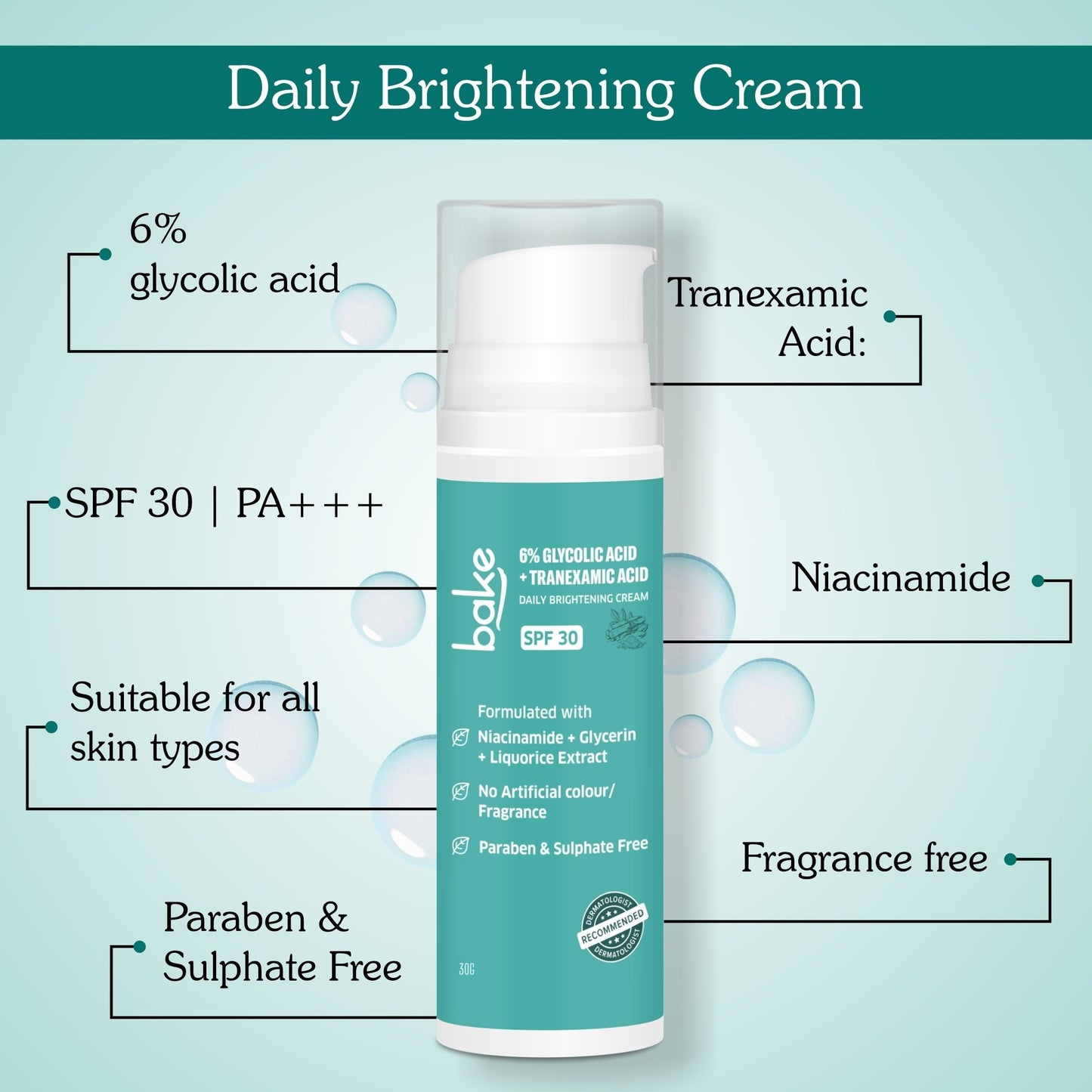 6% Glycolic Acid + Tranexamic Acid Cream