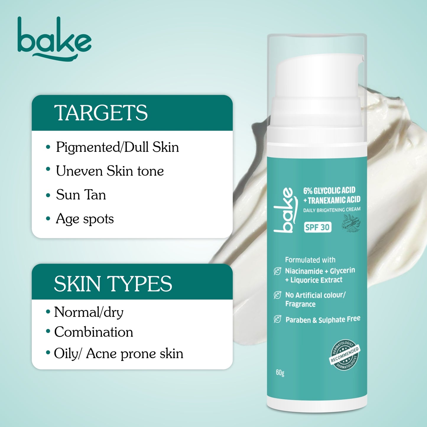 6% Glycolic Acid + Tranexamic Acid Cream