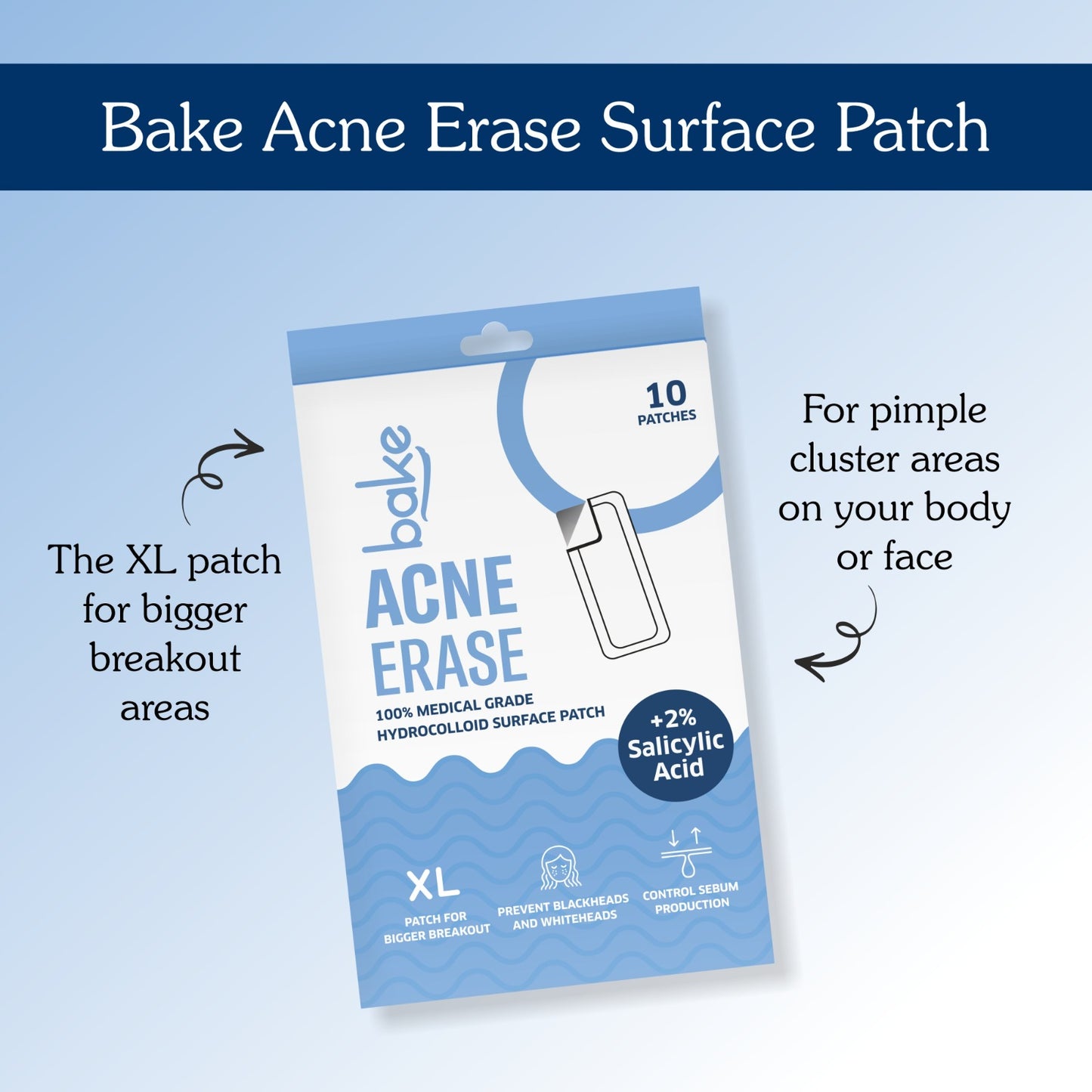 Acne Erase XL Pimple Patches - 10 Strips