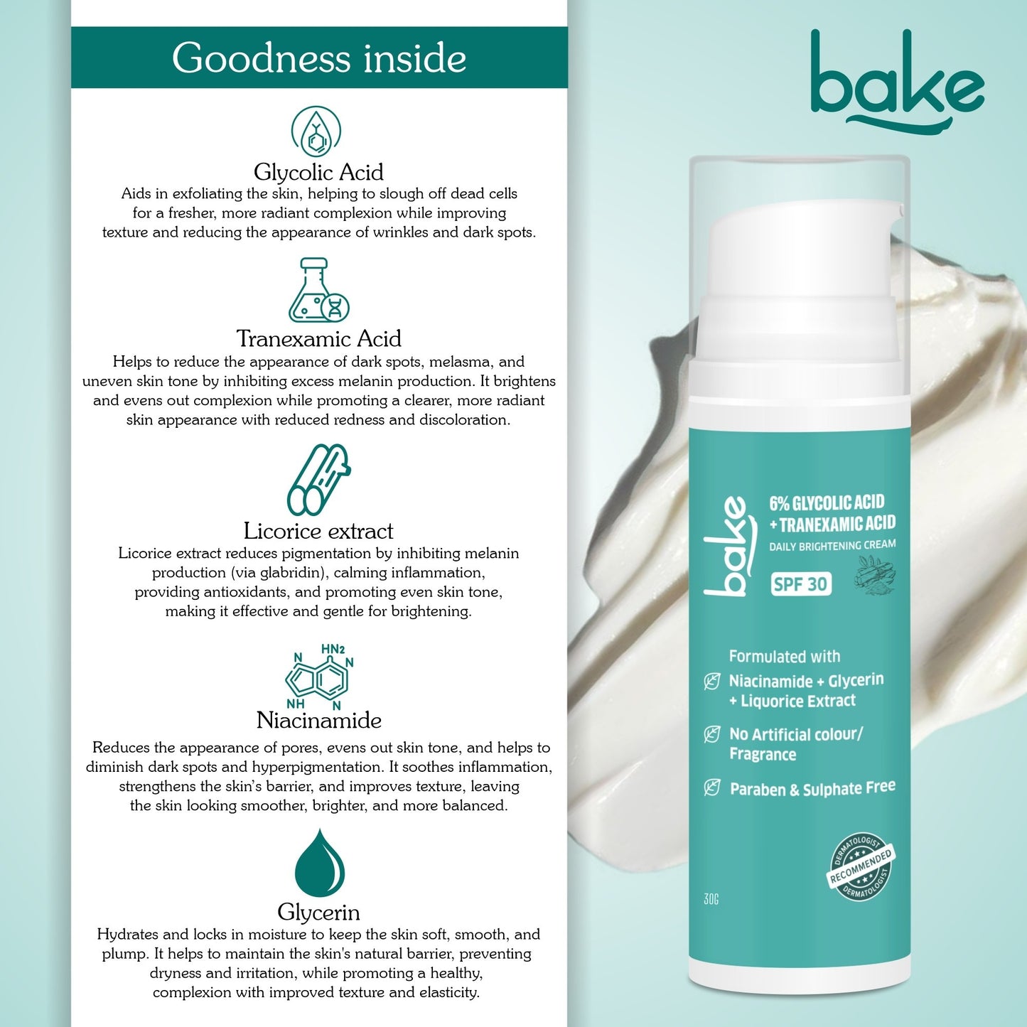 6% Glycolic Acid + Tranexamic Acid Cream