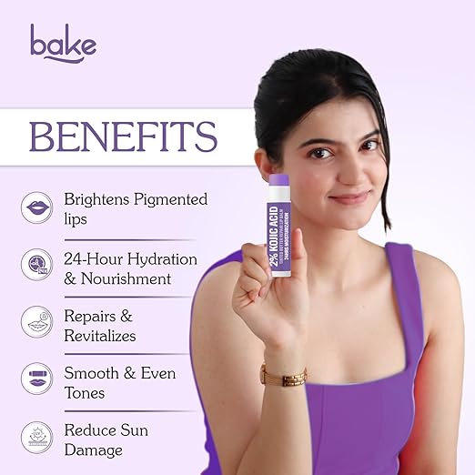 2% Kojic Acid Tinted Butter Brightening Lip Balm with 1% Alpha Arbutin & Glycolic Acid