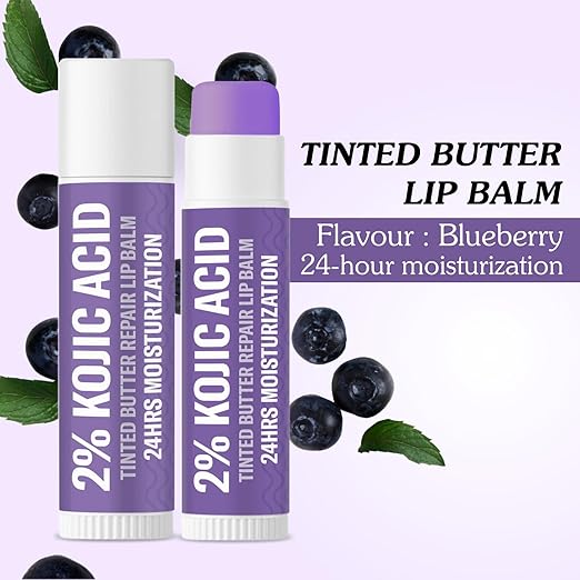 2% Kojic Acid Tinted Butter Brightening Lip Balm with 1% Alpha Arbutin & Glycolic Acid