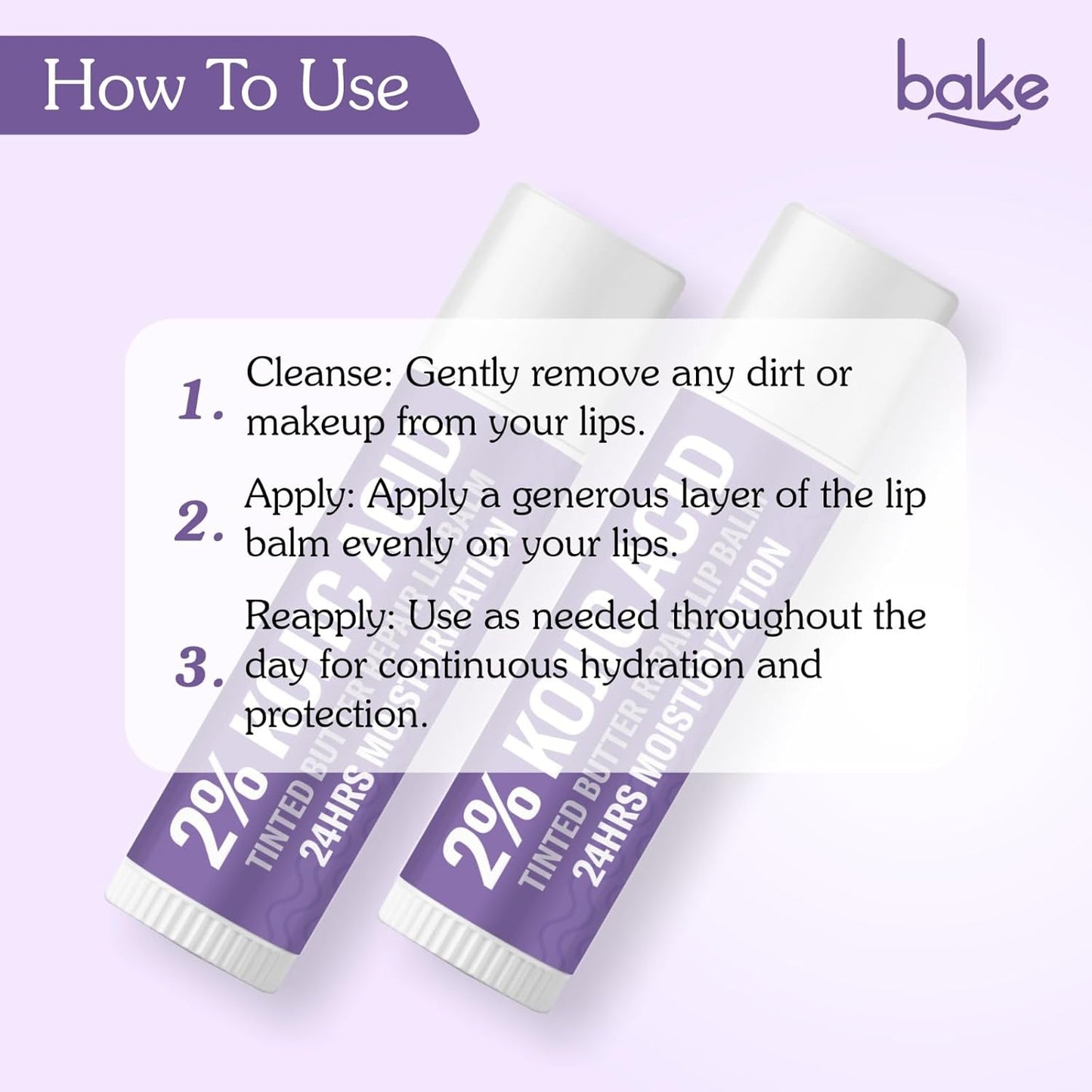 2% Kojic Acid Tinted Butter Brightening Lip Balm with 1% Alpha Arbutin & Glycolic Acid