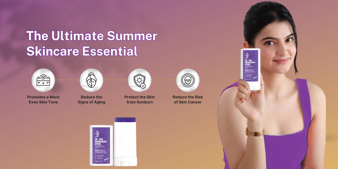 The Ultimate Summer Skincare Essential: De-Tan Sunscreen Stick with 2% Kojic Acid + Alpha Arbutin