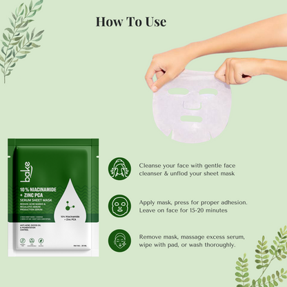 10% Niacinamide + Zinc PCA Serum Sheet Mask