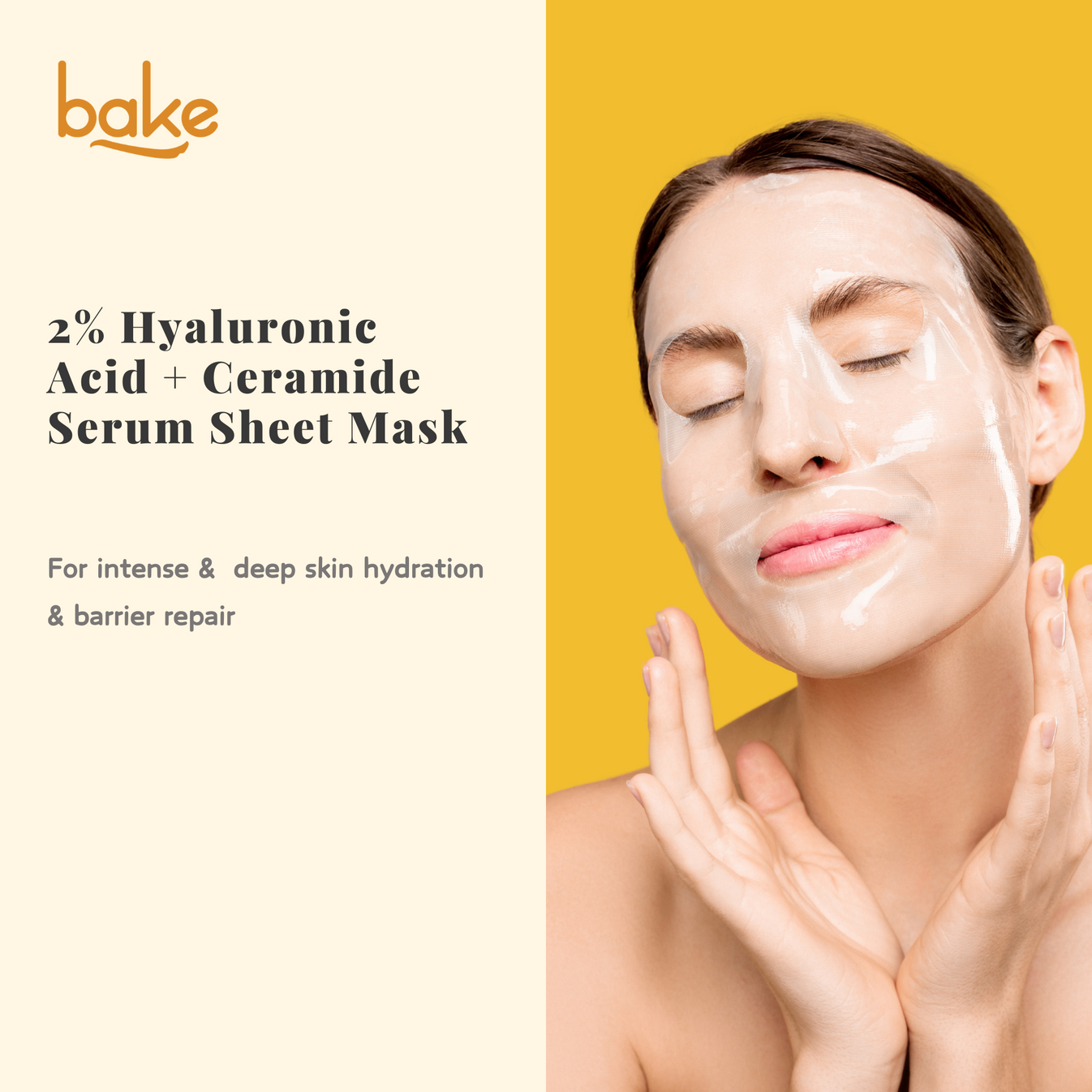 2 Hyaluronic Acid Ceramide Serum Sheet Mask For Intense Hydration