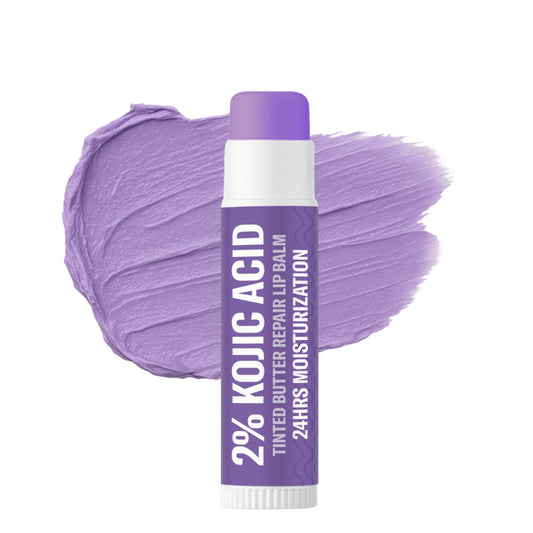 2% Kojic Acid Tinted Butter Brightening Lip Balm with 1% Alpha Arbutin & Glycolic Acid