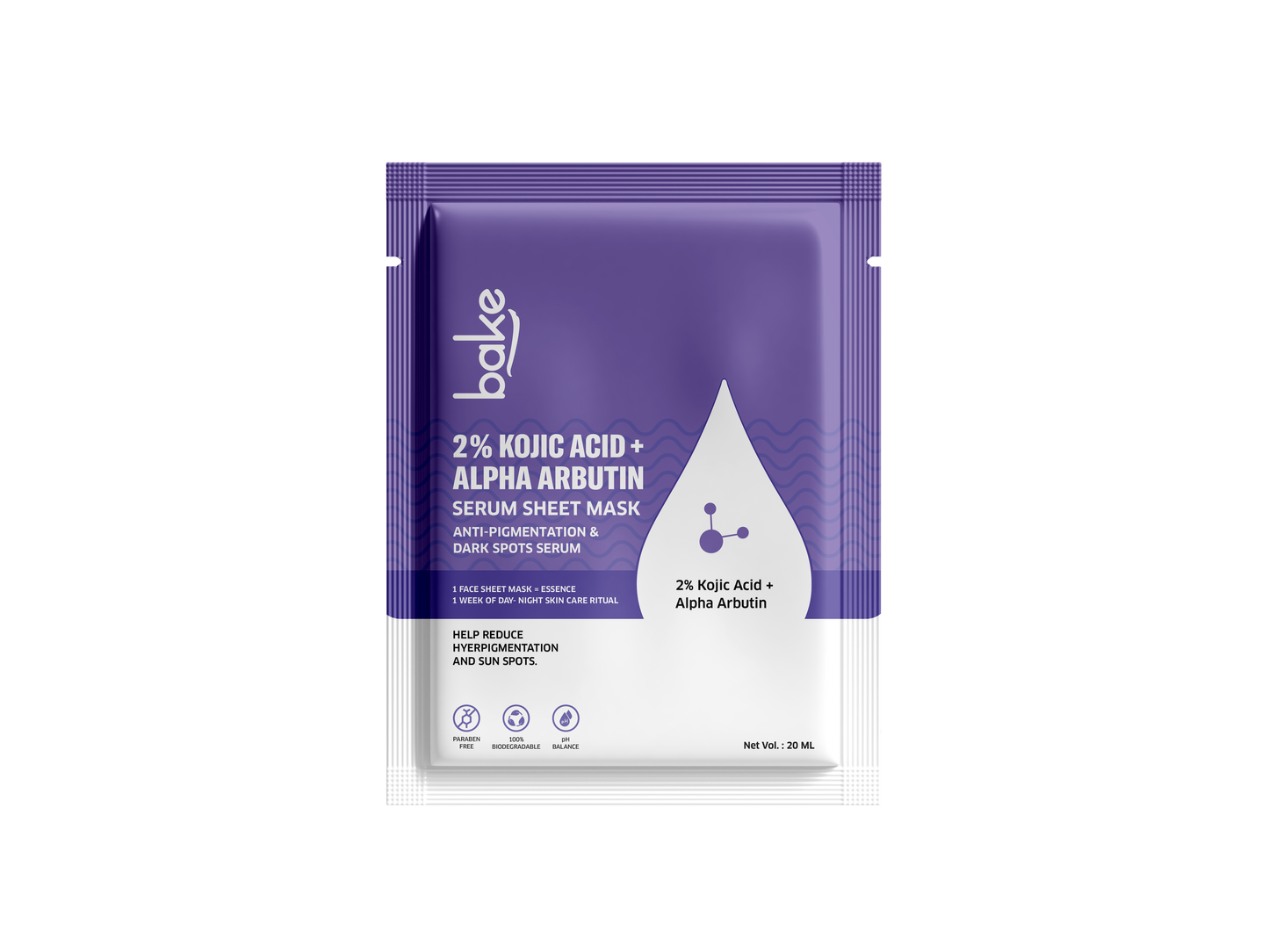 2% Kojic Acid + Alpha Arbutin Serum Sheet Mask