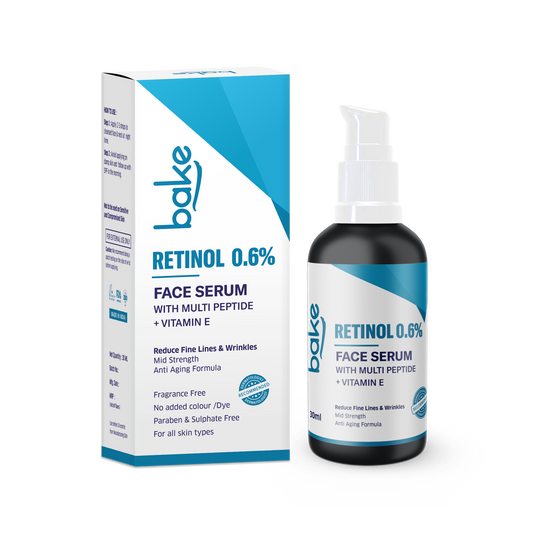 0.6% Retinol Face Serum with Multi peptides - Mid Strength