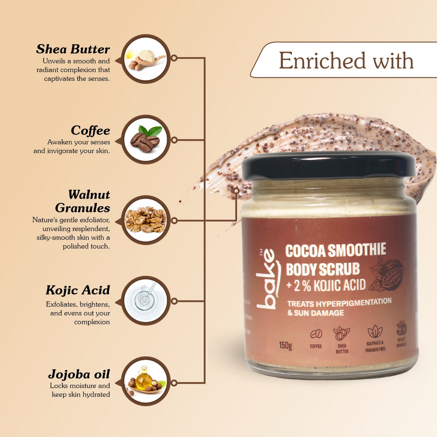 KOJIC ACID COCOA SMOOTHIE BODY SCRUB