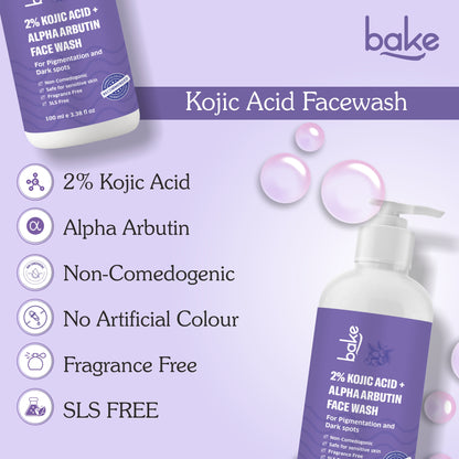 2% Kojic Acid Face Wash with Alpha Arbutin