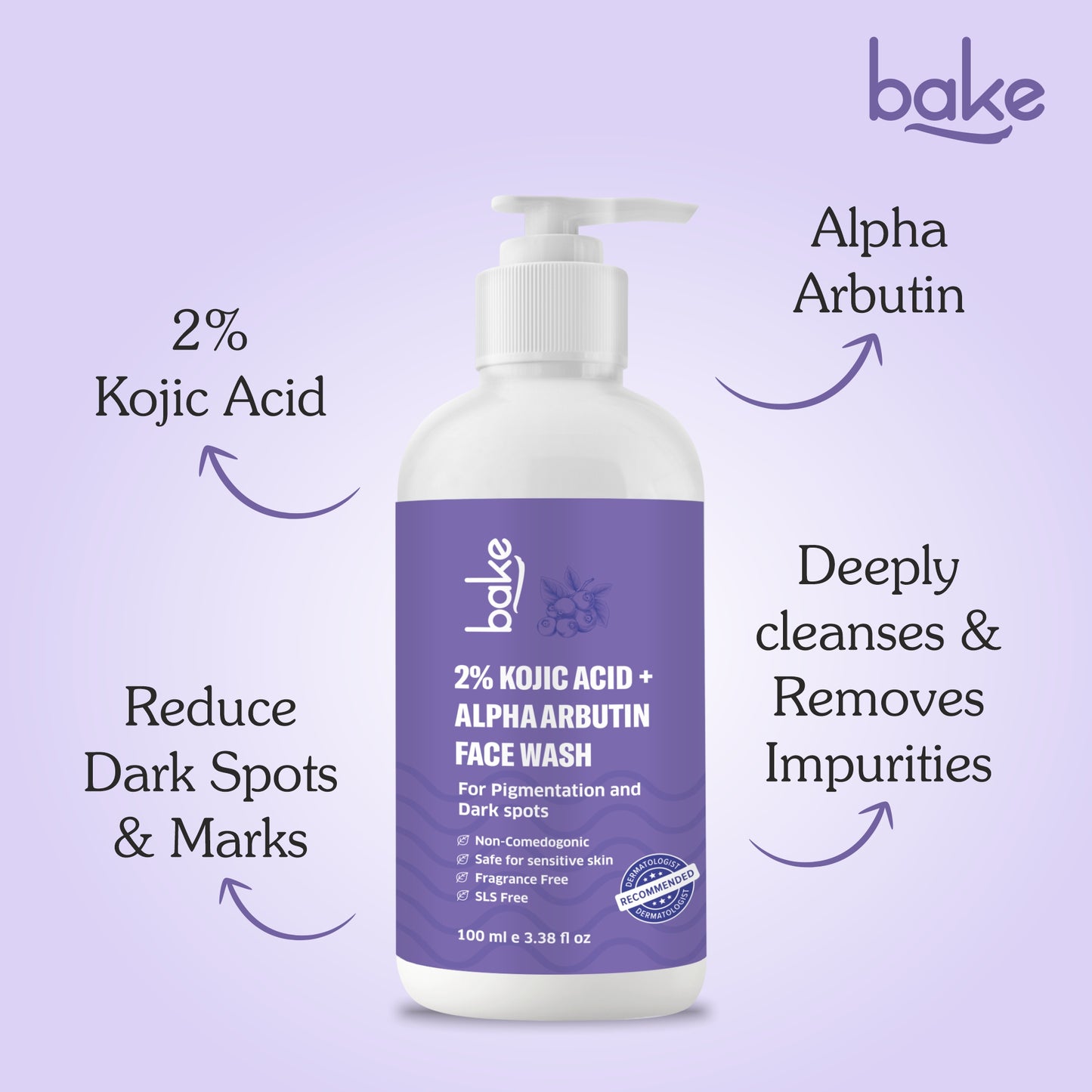 2% Kojic Acid Face Wash with Alpha Arbutin