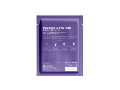 2% Kojic Acid + Alpha Arbutin Serum Sheet Mask