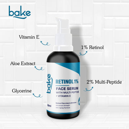 1% Retinol Face Serum with Multi peptides - Advanced Strength