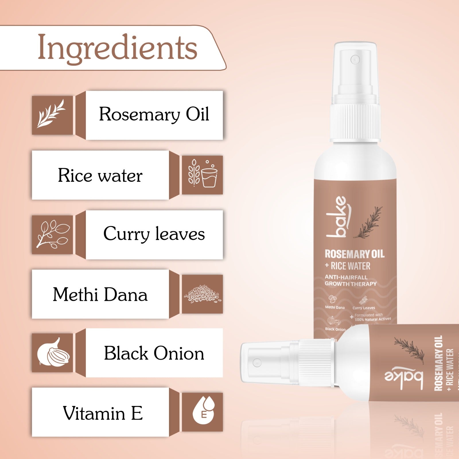 Rosemary Oil + Rice Water Hair Growth Serum