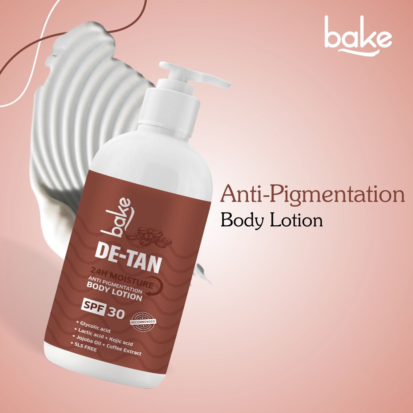 De-Tan Anti Pigmentation Coffee Body Lotion with Kojic Acid, Glycolic Acid, Lactic Acid for Dark Spots, Pigmentation & Tan Removal