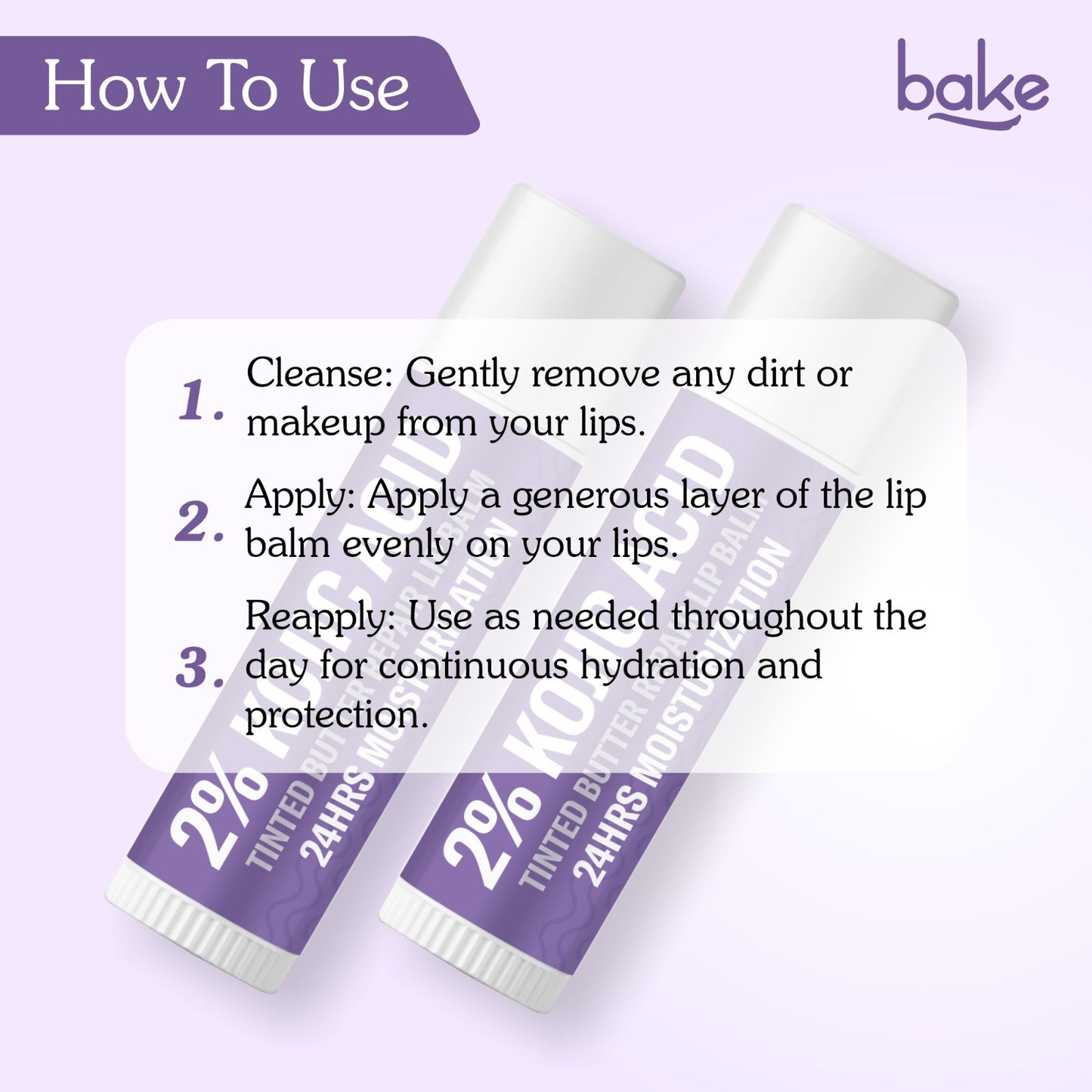 2% Kojic Acid Tinted Butter Brightening Lip Balm with 1% Alpha Arbutin & Glycolic Acid