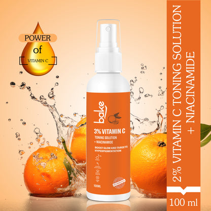 3% Vitamin C Toner with Niacinamide For Pigmentation, Dark Spots & Circles & Skin Brightening