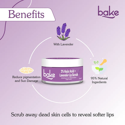 2% Kojic Acid Lavender Lip Scrub