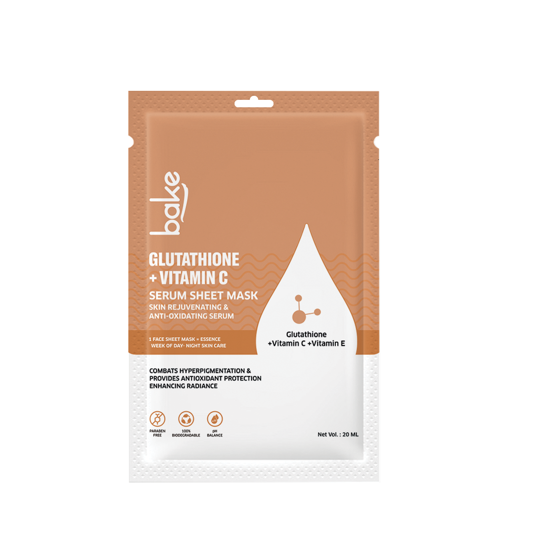 L-Glutathione Sheet Mask for Glowing Skin with Vitamin C for Instant Glow & Bright Skin