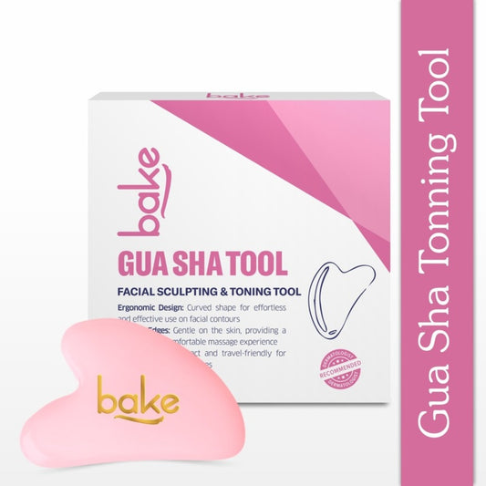 BAKE Quartz Gua Sha Face Massage Tool for Glowing Skin, Blood Circulation & Reducing Stress