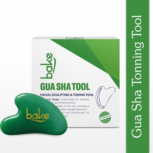 Jade Gua Sha Face Massage Tool for Glowing Skin, Blood Circulation & Reducing Stress