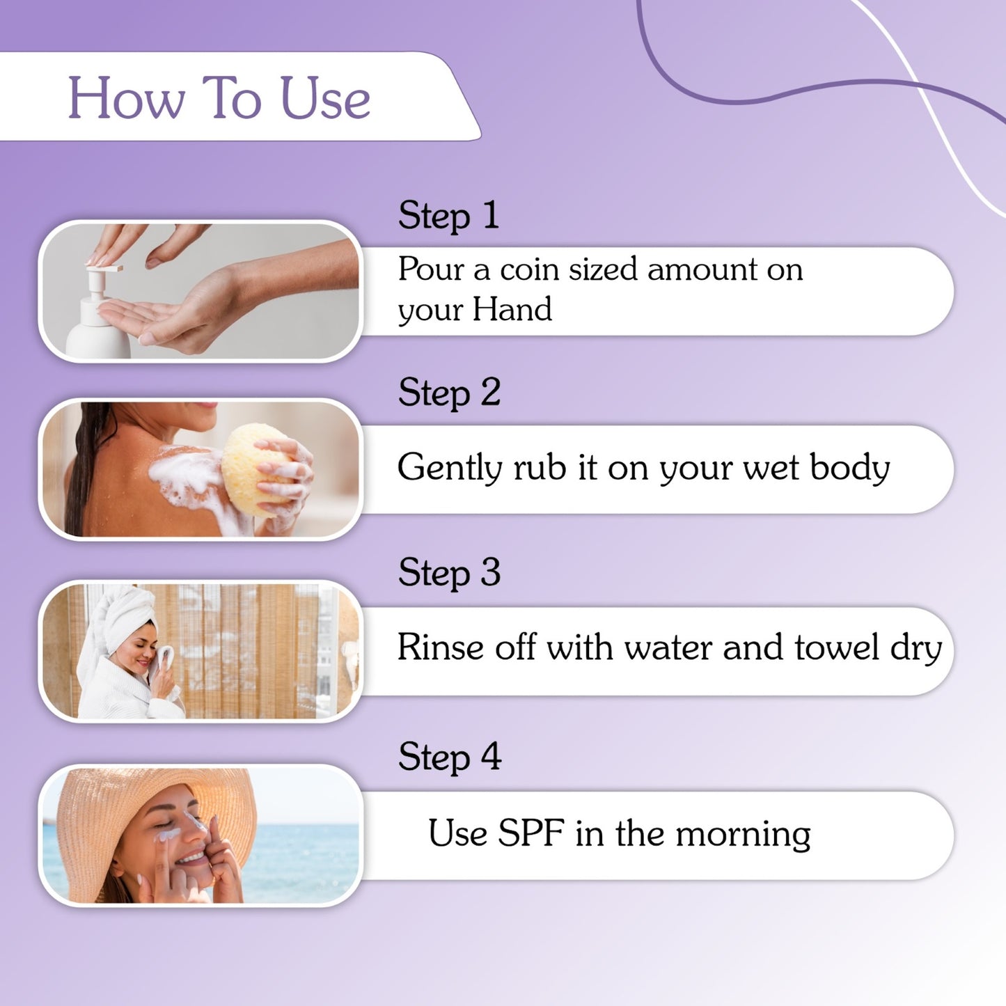 how to use kojic acid body wash