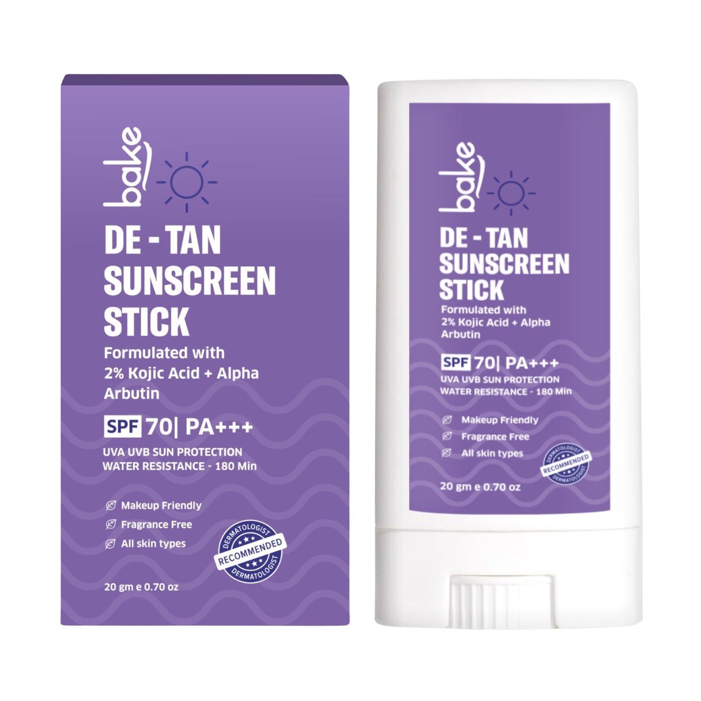 De-Tan Sunscreen Stick with 2% Kojic Acid + Alpha Arbutin