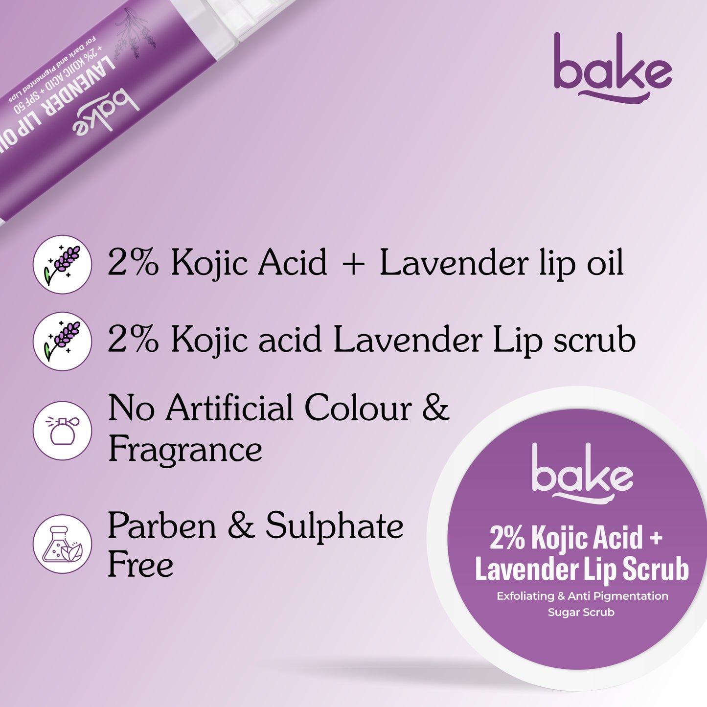 Kojic Acid Lavender Lip Kit